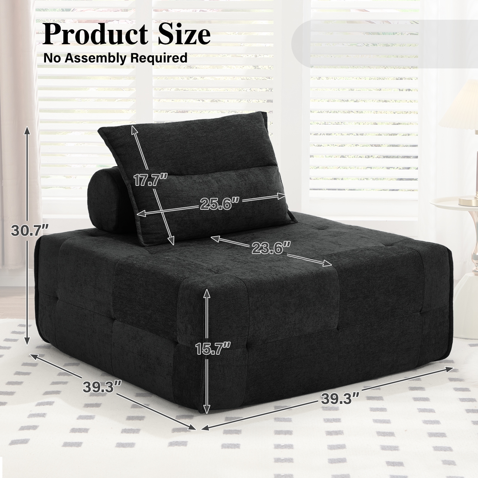 Modular Sectional Sofa With Deep Seat And Adjustable Backrest_voghion.com